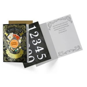 Karnet DK-1158 Urodziny męskie (wymienne cyfry, gry)