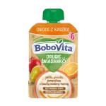 BoboVita Drugie Śniadanko Owoce z kaszką jabłko gruszka pomarańcza po 6 miesiącu 100 g