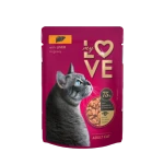 My Love Pełnowartościowa karma w saszetkach dla dorosłych kotów z wątróbką w sosie 85 g