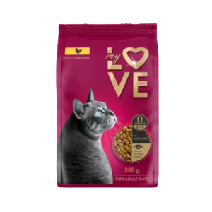 My Love Pełnoporcjowa sucha karma dla dorosłych kotów z kurczakiem 300 g