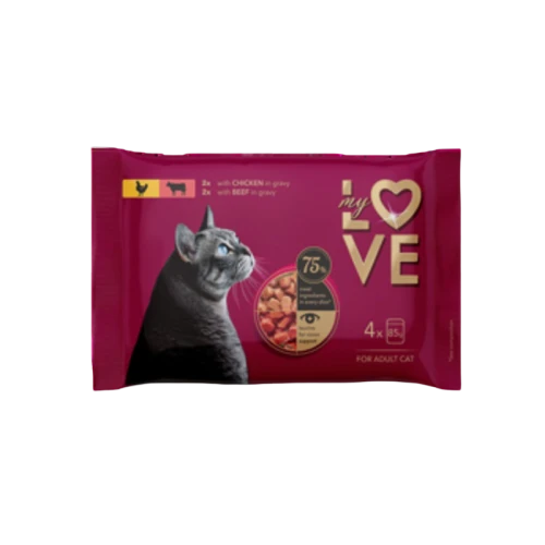 My Love Zestaw pełnoporcjowa karma w saszetkach dla dorosłych kotów z kurczakiem i wołowiną 4 x 85 g image-editor%2Fzip-import%2F1776698382077-1661-d78649f71297.png