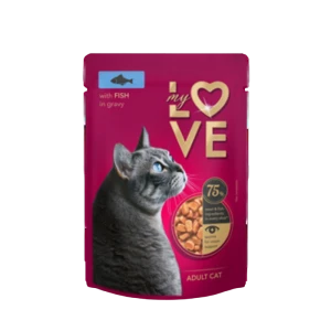 My Love pełnowartościowa karma w saszetkach dla dorosłych kotów z rybą w sosie 85 g
