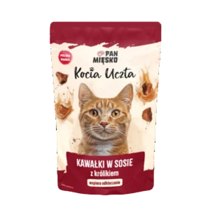 Pan Mięsko Kocia Uczta Kawałki w sosie z królikiem 85g