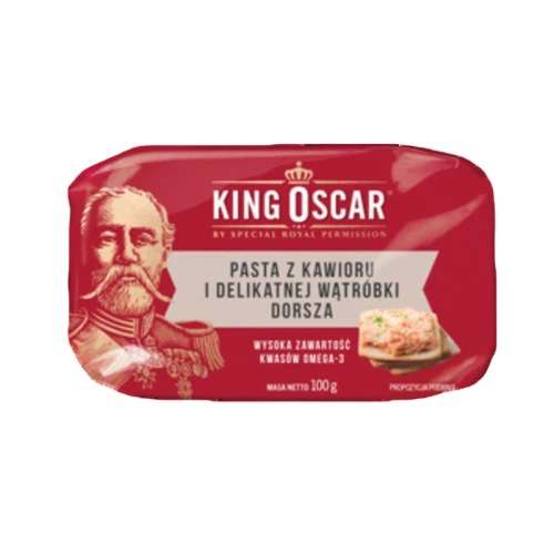 King Oscar Pasta z kawioru i delikatnej wątróbki dorsza 100g image-editor%2Fzip-import%2F1776698382077-1682-c6ee14184c87.png