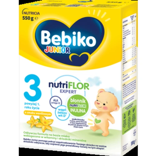 Bebiko Junior 3 Odżywcza formuła na bazie mleka dla dzieci powyżej 1. roku o smaku waniliowym 550 g 1775828263396-ezcj0s.png