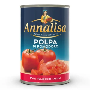 Pulpa Pomidorowa, krojone pomidory w sosie pomidorowym 400g Annalisa
