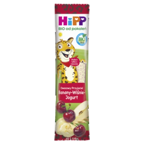 HiPP Batonik Owocowy Przyjaciel Banany-Wiśnie-Jogurt BIO, po 1. roku, 23 g image-editor%2Fzip-import%2F1776698382077-1698-fdfd25f3126f.png