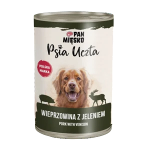 Pan Mięsko Psia Uczta Wieprzowina z jeleniem 400 g