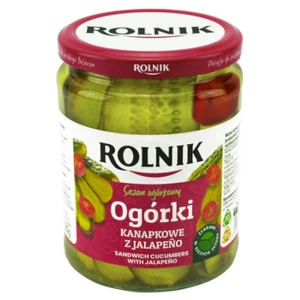 Rolnik Ogórki kanapkowe z Jalapeño 510g