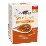 PURINA GOURMET SOUP Royale Kolekcja dań mięsnych 6 x 45 g