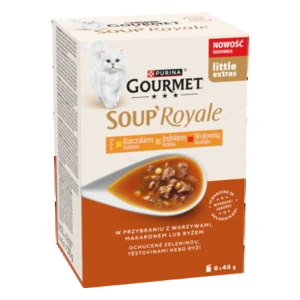 PURINA GOURMET SOUP Royale Kolekcja dań mięsnych 6 x 45 g