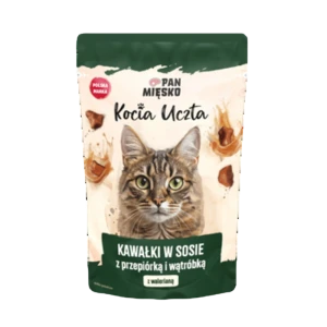 Pan Mięsko Kocia Uczta Kawałki w sosie z przepiórką i wątróbką 85g