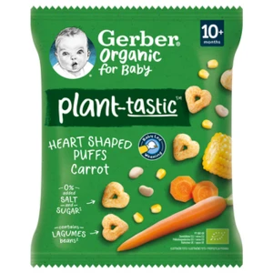 Gerber Chrupki Organic serduszka Marchewka 28g
