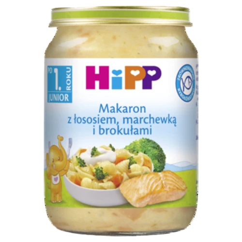 HiPP, Makaron z łososiem, marchewką i brokułami, 250 g image-editor%2Fzip-import%2F1776698382077-1722-694a144d41ae.png