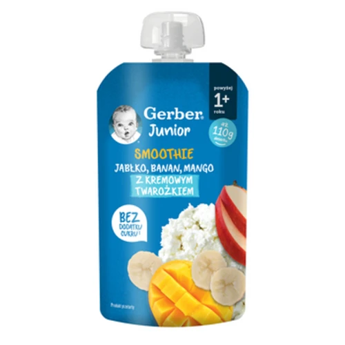 Gerber Smoothie Jabłko, banan, mango z kremowym twarożkiem 110 g 1775828466933-oc8t8j.png