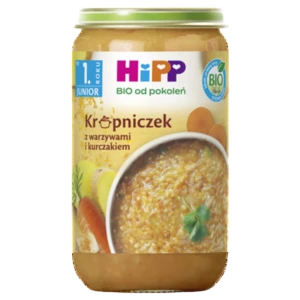 HiPP Krupniczek z warzywami i kurczakiem BIO, 250 g