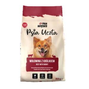 Pan Mięsko Psia Uczta Wołowina z królikiem 850 g