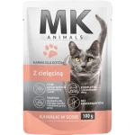 MK ANIMALS Saszetka dla kotów z cielęciną 100 g