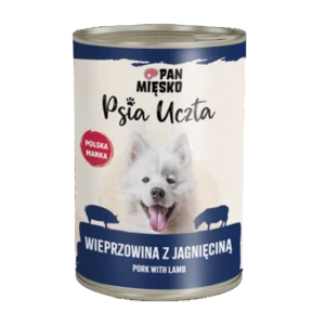 Pan Mięsko Psia Uczta Wieprzowina z jagnięciną 400 g