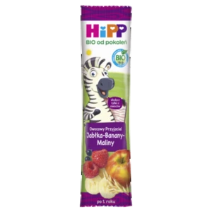 HIPP Batonik Owocowy Przyjaciel Jabłka-Banany-Maliny BIO, 23 g