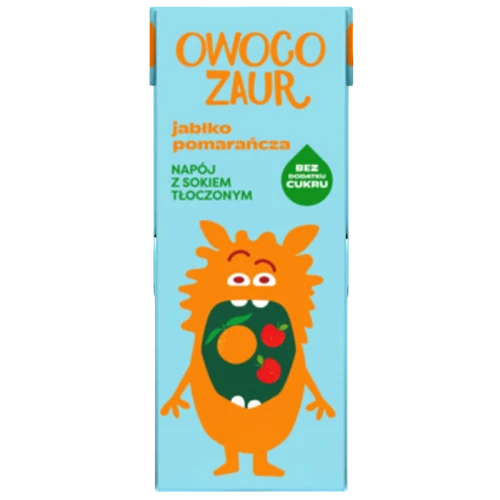 Owocozaur jabłko pomarańcza. Napój z sokiem tłoczonym 200ml image-editor%2Fzip-import%2F1776698382077-72-d30e56647766.png