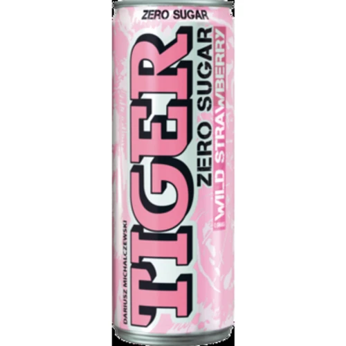 Tiger Zero Sugar o smaku Wild Strawberry gazowany napój energetyzujący 250 ml (promocja) 66a9027e8b7e2e1e73c996b1293709eb