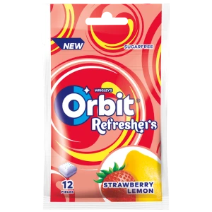 Orbit Refreshers Strawberry Lemon Guma do żucia bez cukru 26g (12 drażetek) (promocja)