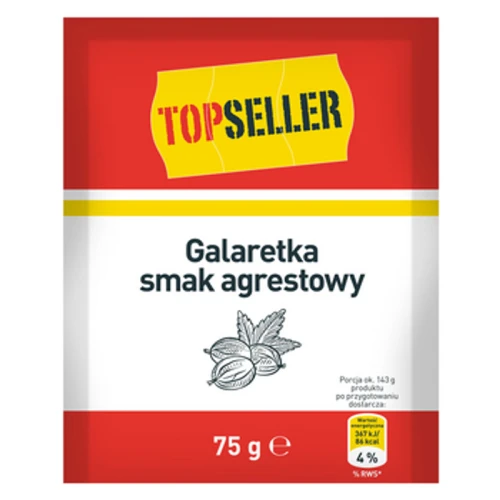 TOPSELLER Galaretka smak agrestowy 75g (promocja) 05ef4e4c07c56429e77537fd563fe801
