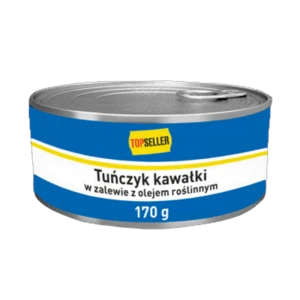 TOPSELLER Tuńczyk kawałki w zalewie z olejem roślinnym 170g (promocja)