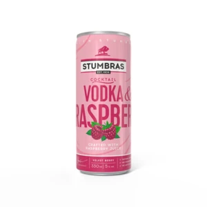 Napój alkoholowy gazowany Stumbras Raspberry, 0,33l, 5%