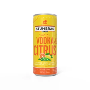 Napój alkoholowy gazowany Stumbras Vodka & Citrus, 0,33l, 5%