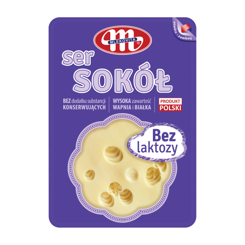 Ser żółty plastry Sokół bez laktozy Mlekovita 150g