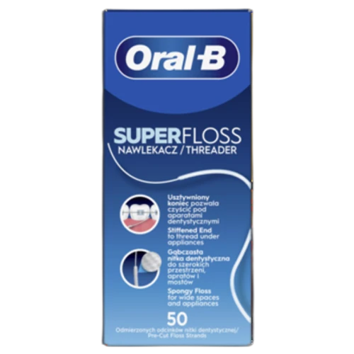 Oral-B Super Floss Nić dentystyczna 50 odmierzonych odcinków (promocja) 12b91ece7f48a01e4175d0f6878fa28a