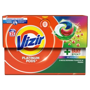 Vizir Platinum PODS Color + Fairy Effect Kapsułki do prania, 25 prań, 530g (promocja)