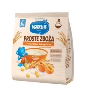 Nestlé Proste Zboża Kaszka ryżowo-kukurydziana o smaku morelowym 144g (promocja)