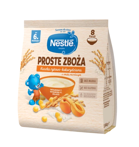 Nestlé Proste Zboża Kaszka ryżowo-kukurydziana o smaku morelowym 144g (promocja) b603f5489ccb6c92e431e997e2ce779f