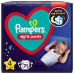 Pampers Night Pants Pieluchomajtki, rozmiar 4, 25 sztuk, 9kg-15kg (promocja)