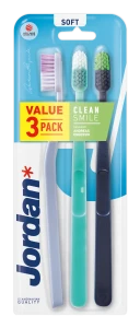 JORDAN szczoteczka do zębów Clean Smile soft 3-pack (promocja)