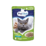 Pełnoporcjowa karma dla kotów Prevital Sterile z drobiem w sosie 100g (promocja)