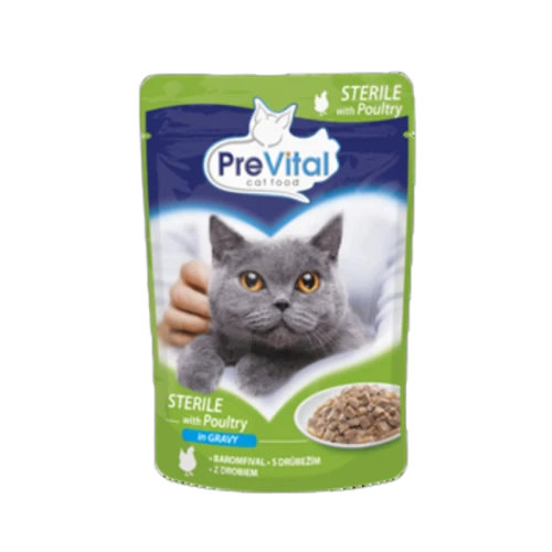 Pełnoporcjowa karma dla kotów Prevital Sterile z drobiem w sosie 100g (promocja) 827a19349e4924ffdaa6315502c17f0c