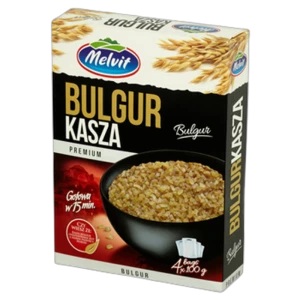 Melvit Kasza Bulgur z Pszenicy Durum Naturalna Turecka - Woreczki 4x100g (promocja)