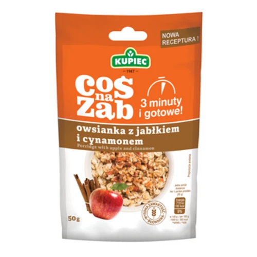 KUPIEC Owsianka Coś na Ząb Jabłkowo-cynamonowa 50G (promocja) 8623c3b891c74c9755c4d28033654f95