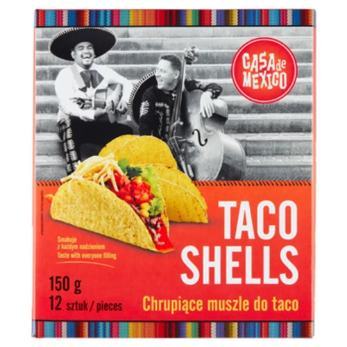 Casa De Mexico taco shells 150g (promocja) bcea0a07b76e39729bd6d77eb36054af