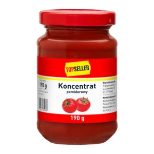 TOPSELLER Koncentrat pomidorowy 190 g. Produkt pasteryzowany (promocja)