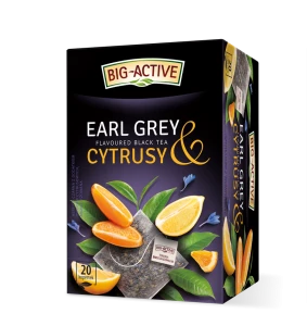 Big-Active Herbata Czarna Earl Grey o smaku bergamotki i cytrusów, aromatyzowana 20 torebek x 2g (40g) (promocja)