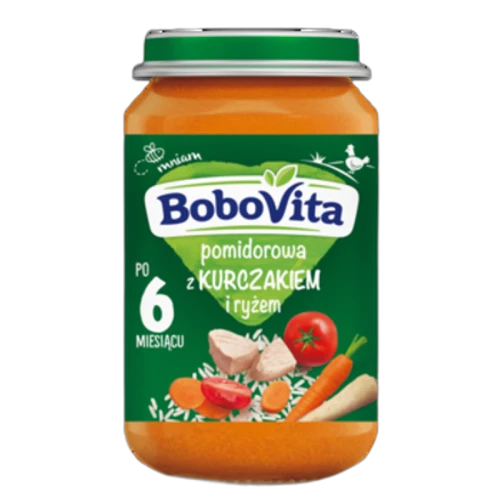 BoboVita Pomidorowa z kurczakiem i ryżem po 6 miesiącu 190 g (promocja) 4ba332f36671e96c4dbf4ae8127abab2