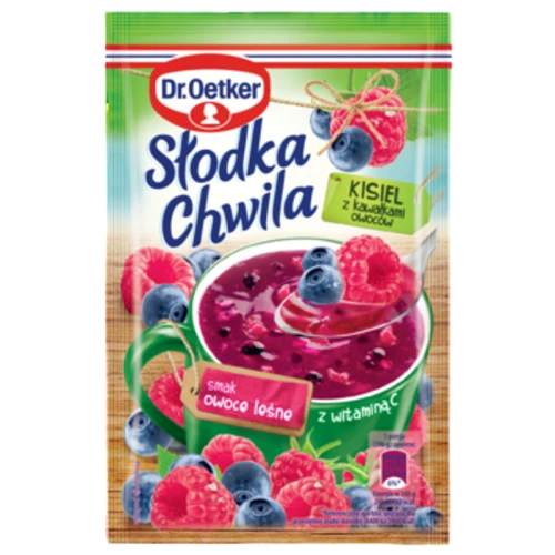 Dr. Oetker Słodka Chwila Kisiel owoce leśne z owocami 31,5g (promocja) 90420e05ab3c9f7e0e3d96f9eebb38f1