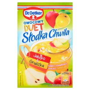Dr. Oetker Słodka Chwila Owocowy Duet Jabłko-Gruszka Kisiel z kawałkami owoców 31,5 g (promocja)