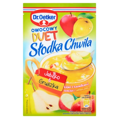 Dr. Oetker Słodka Chwila Owocowy Duet Jabłko-Gruszka Kisiel z kawałkami owoców 31,5 g (promocja) 94b23583342a443d337b19da3cb04634
