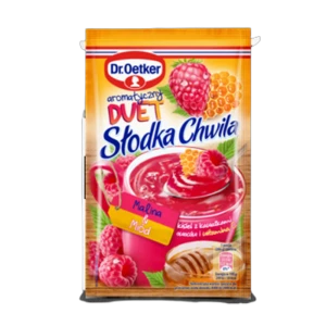 Dr.Oetker Słodka Chwila Aromatyczny DUET Kisiel z owocami smak malina/miód 31,5g (promocja)